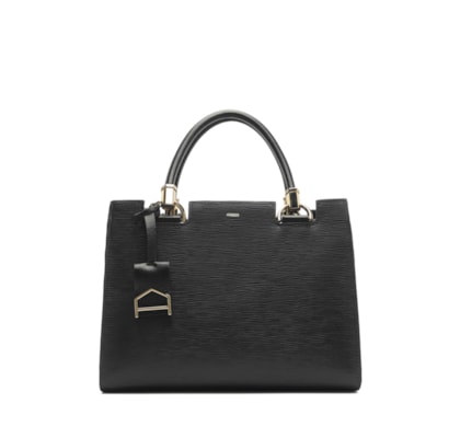 Bolsa Feminina Tote Couro Grande - Preto