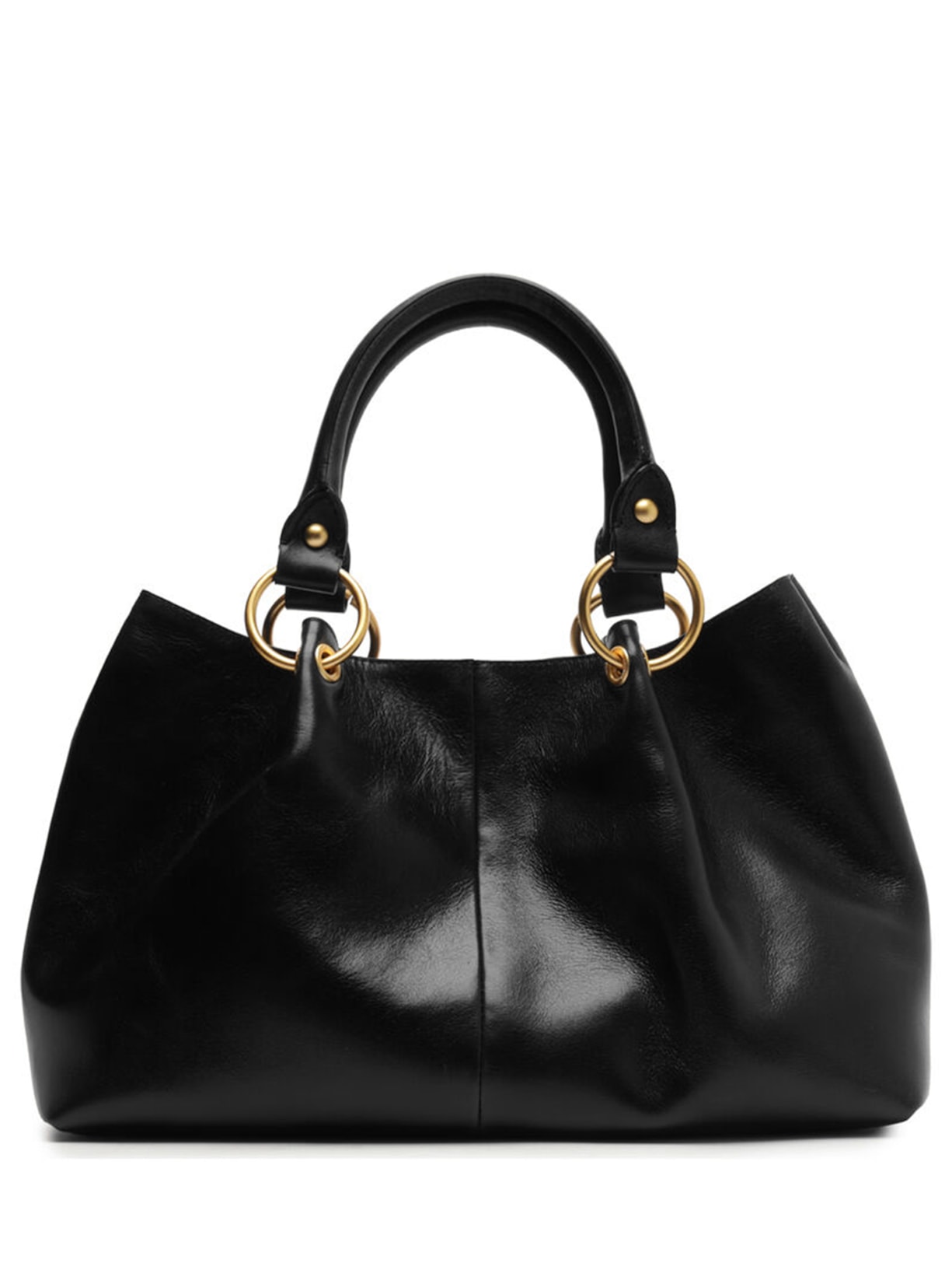 Bolsa Feminina Tote Couro Grande Rebites Preto Arezzo