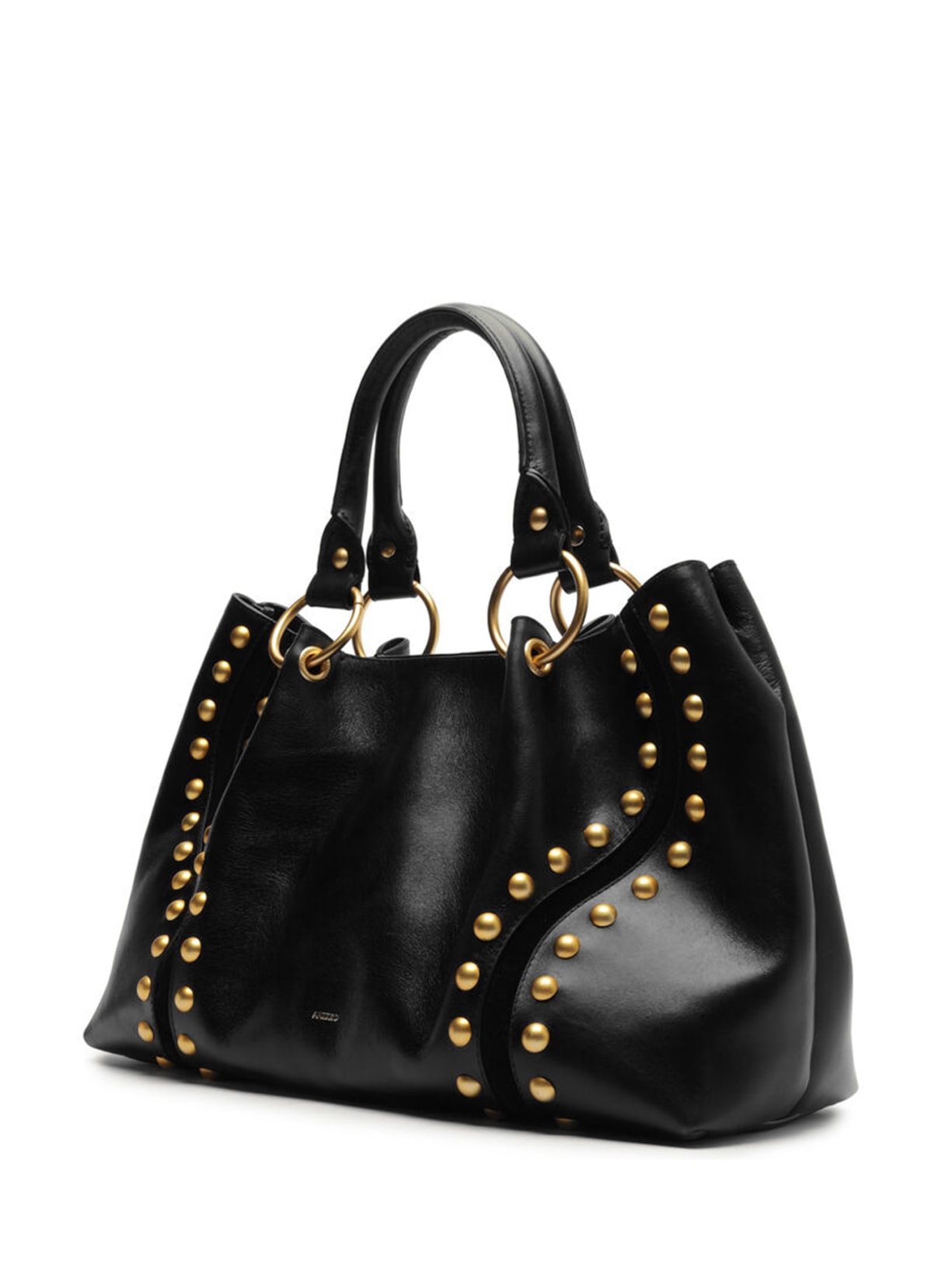 Bolsa Feminina Tote Couro Grande Rebites Preto Arezzo