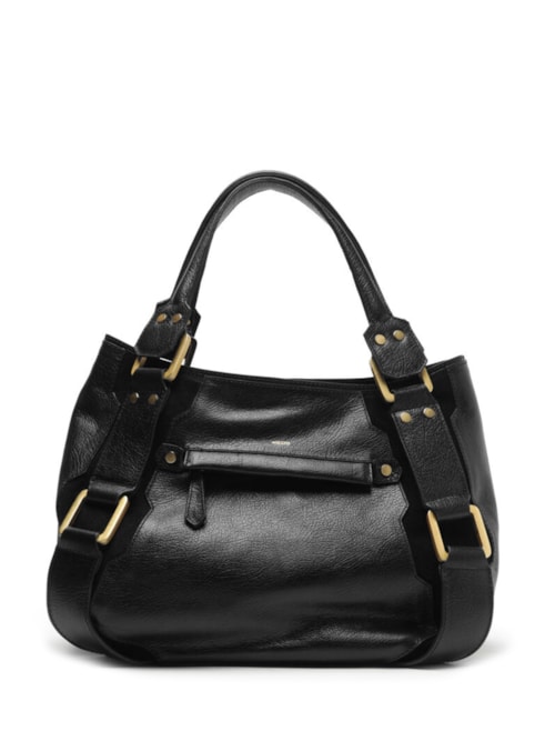 Bolsa Feminina Tote Couro Gretha Grande - Preto