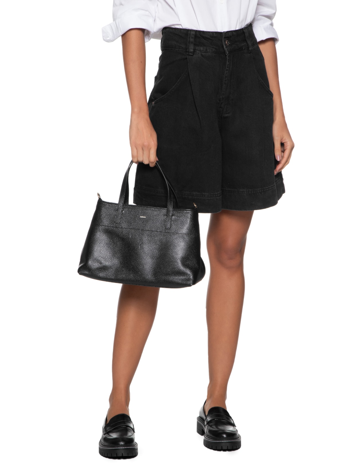 Bolsa Feminina Tote Couro Jenny Grande Preto Arezzo
