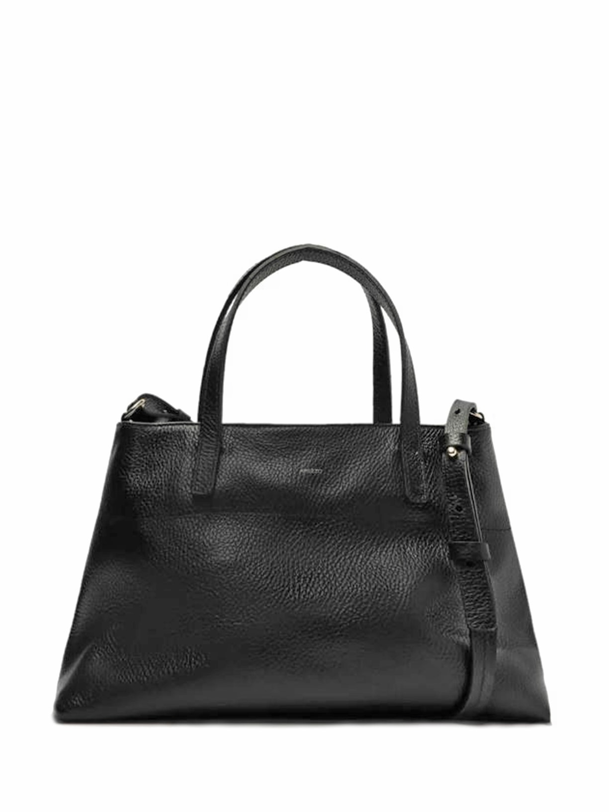 Bolsa Feminina Tote Couro Jenny Grande - Preto
