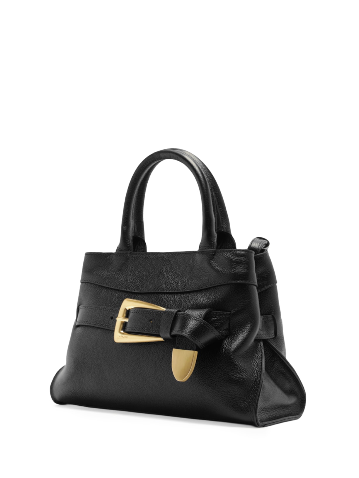 Bolsa Feminina Tote Couro Média Fivela Dourada Preto Arezzo