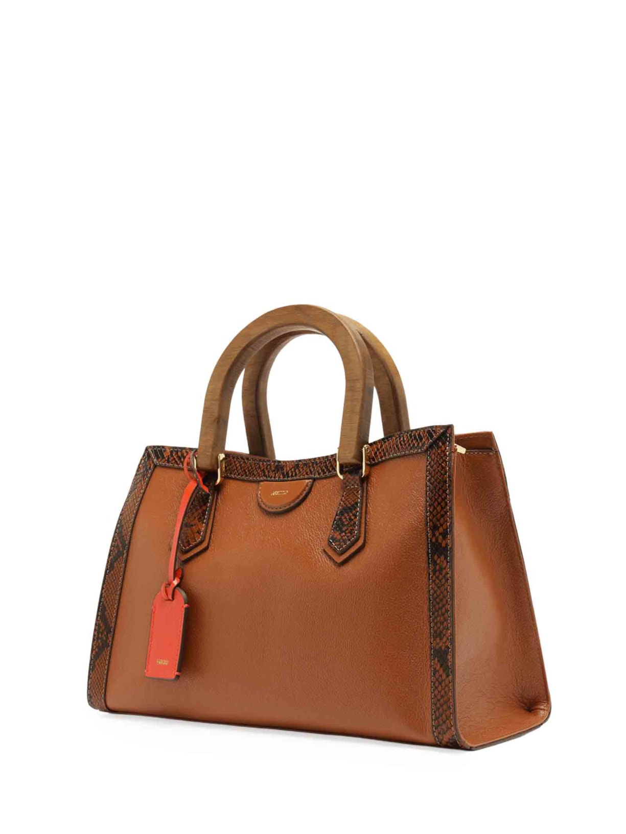 Bolsa Feminina Tote Couro Média Snake Marrom Arezzo
