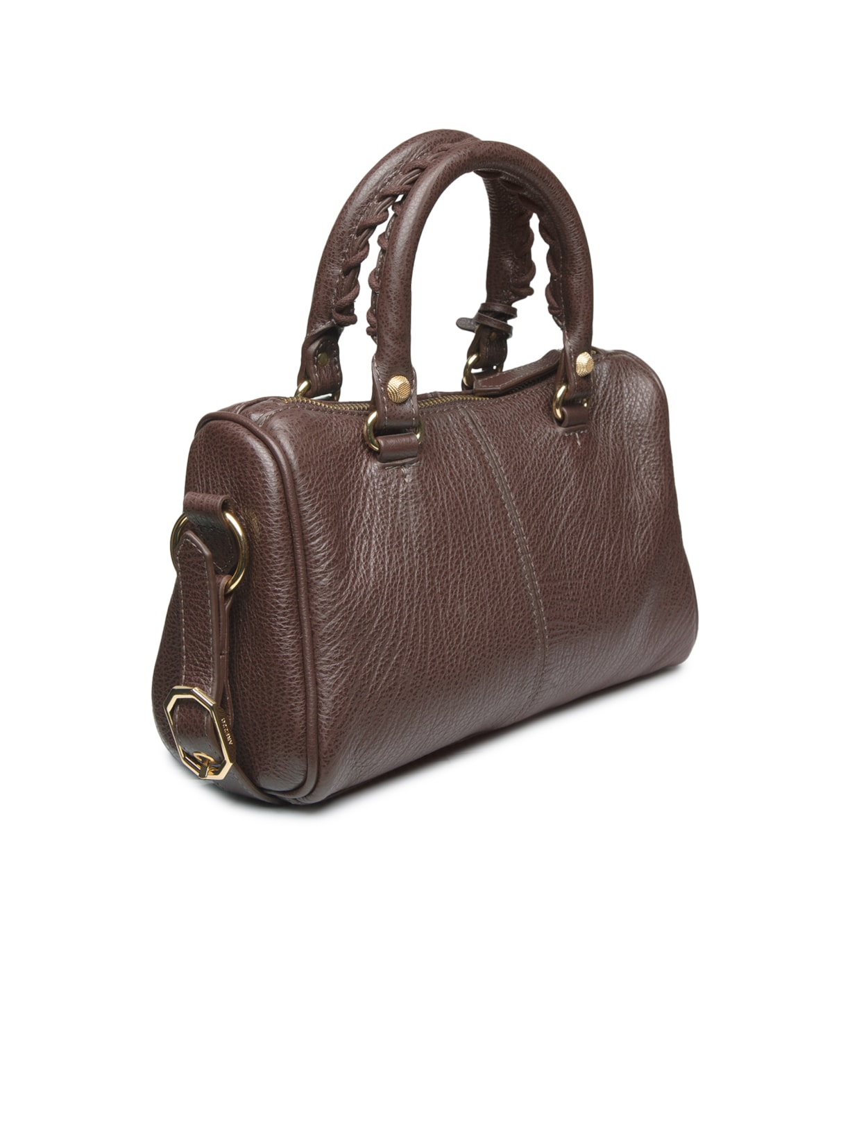 Bolsa Feminina Tote Couro Pequena Alça Tressê Marrom Arezzo