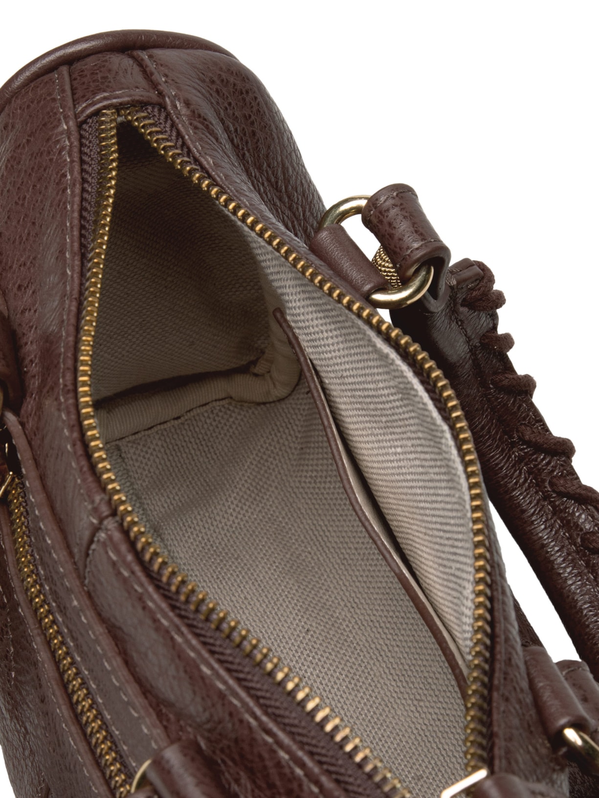Bolsa Feminina Tote Couro Pequena Alça Tressê Marrom Arezzo