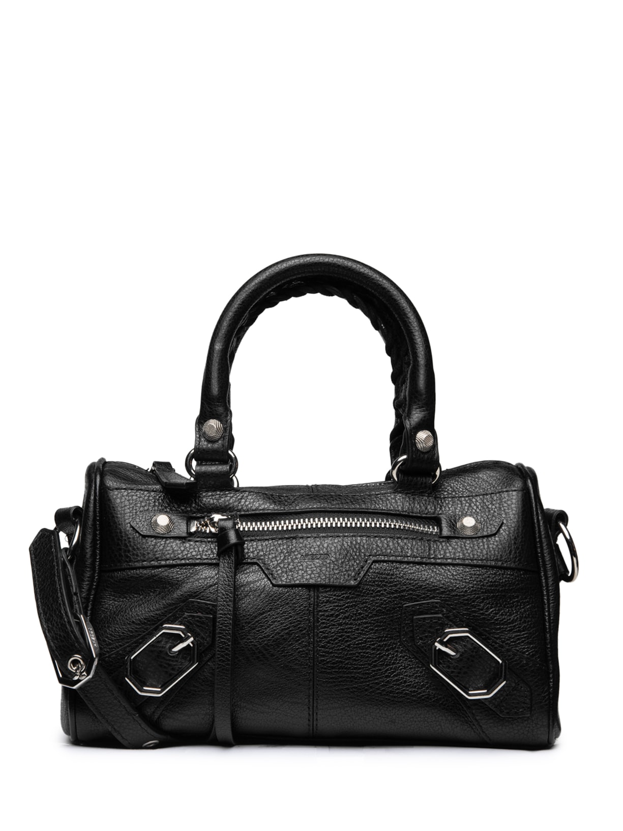 Bolsa Feminina Tote Couro Pequena Alça Tressê Preto Arezzo