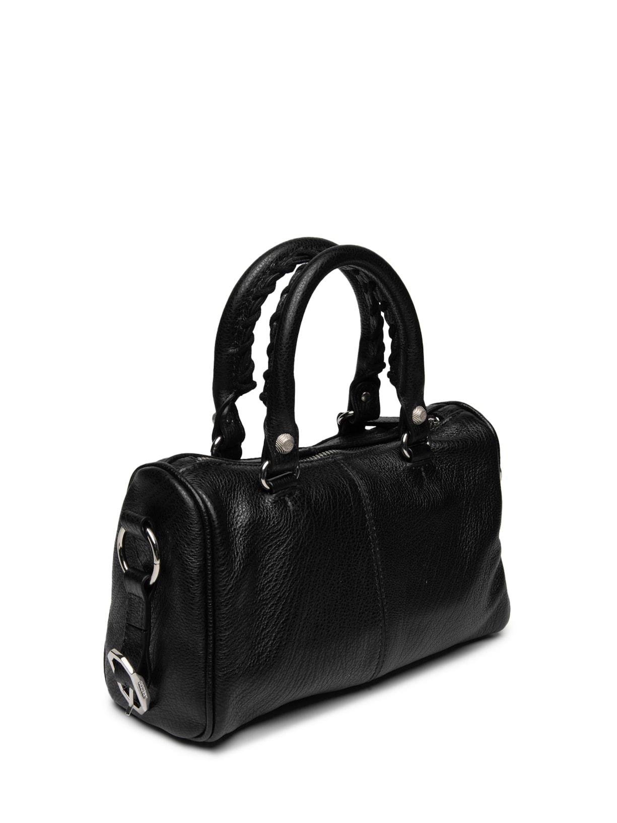 Bolsa Feminina Tote Couro Pequena Alça Tressê Preto Arezzo