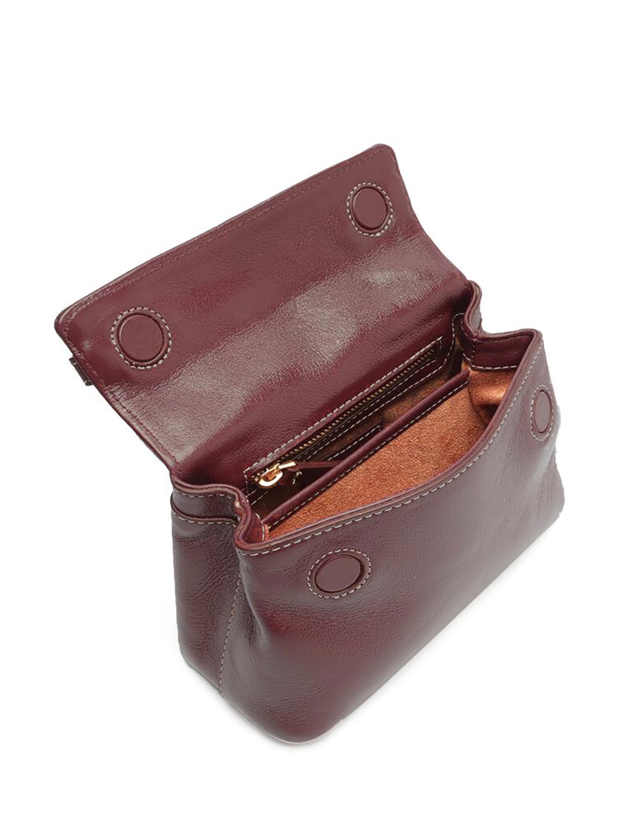 Bolsa Feminina Tote Couro Pequena Bag Charm Victória Vinho Arezzo