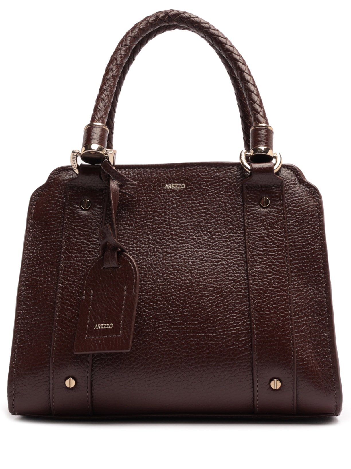 Bolsa Feminina Tote Couro Piazza Média Marrom Arezzo