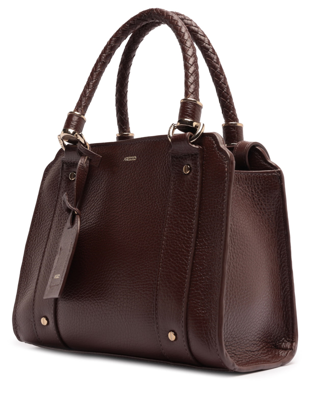 Bolsa Feminina Tote Couro Piazza Média Marrom Arezzo