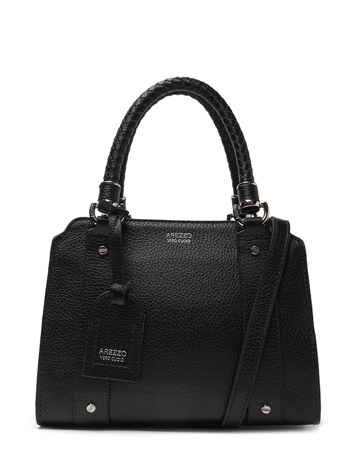 Bolsa Feminina Tote Couro Piazza Média Preto Arezzo