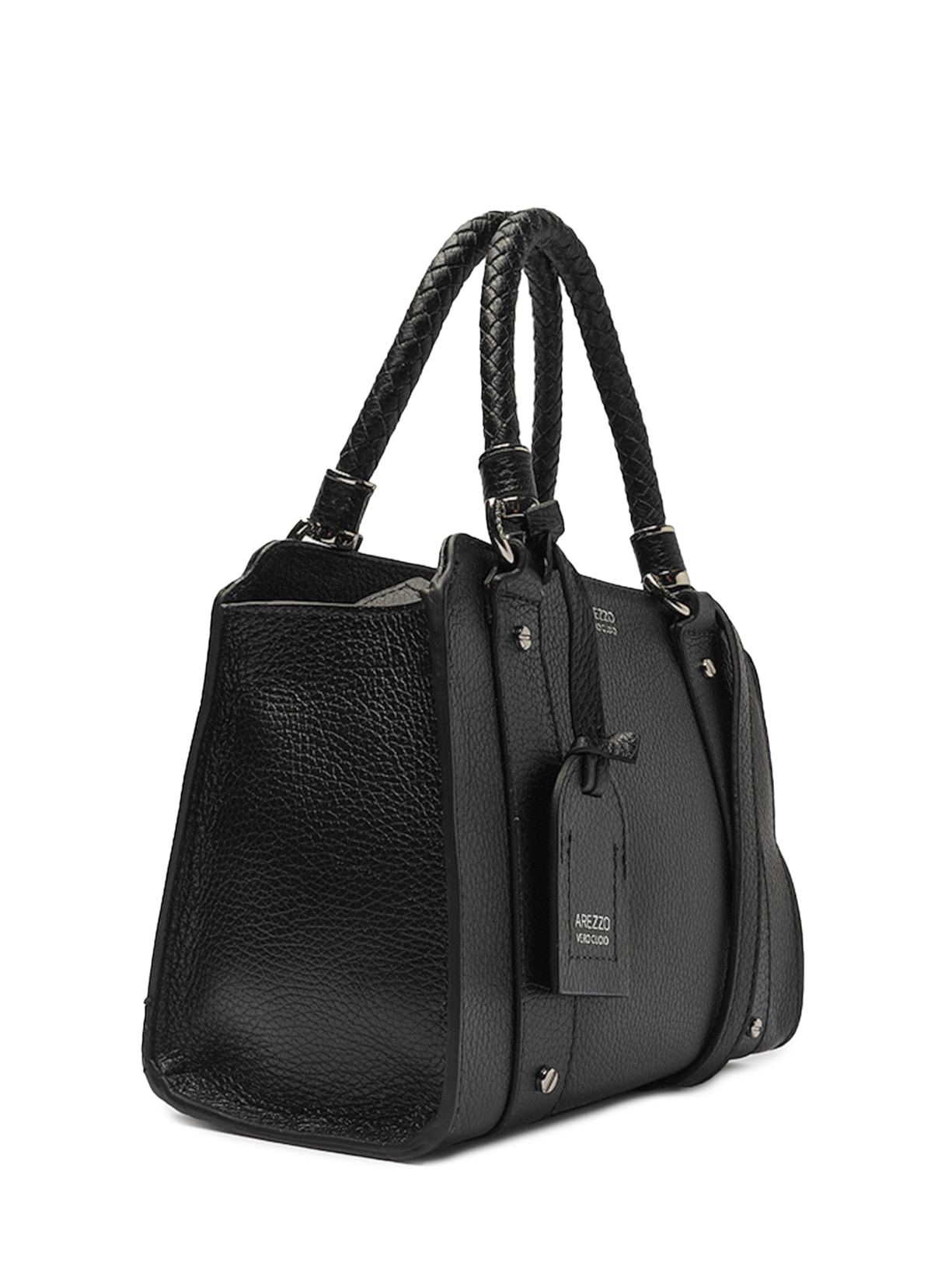 Bolsa Feminina Tote Couro Piazza Média Preto Arezzo