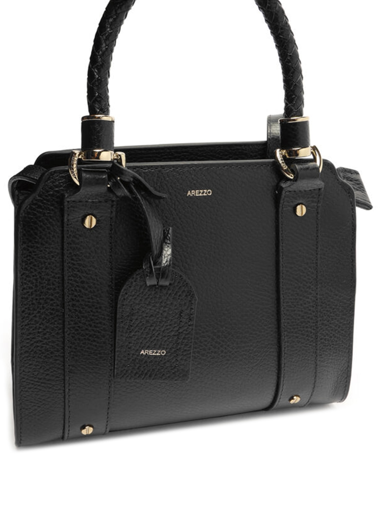 Bolsa Feminina Tote Couro Piazza Média Preto Arezzo