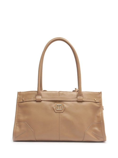 Bolsa Feminina Tote Couro Smash Grande - Bege