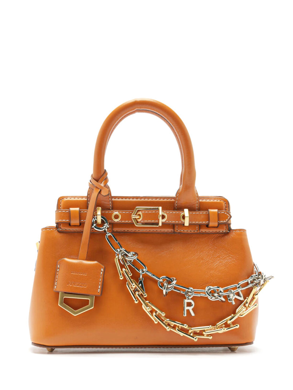 Bolsa Feminina Tote Couro Victória Correntes - Marrom