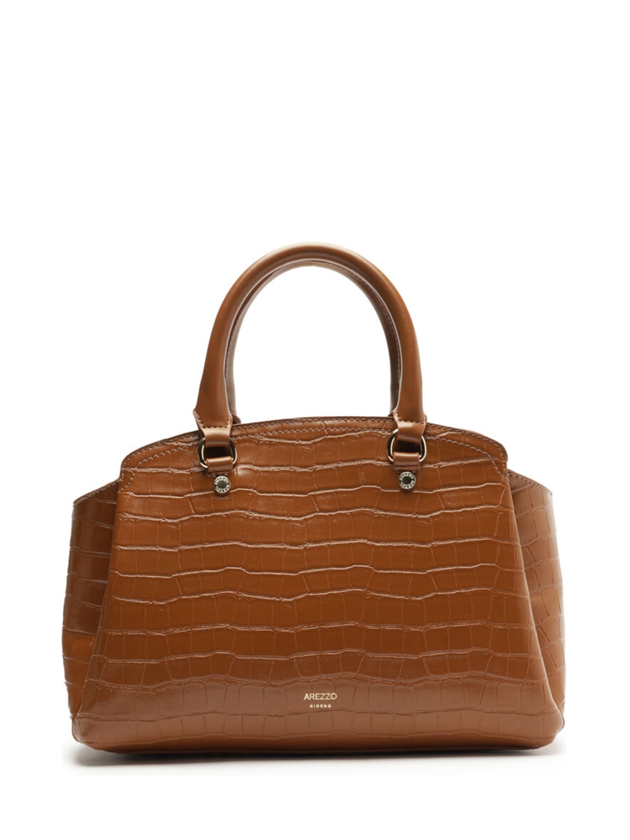 Bolsa Feminina Tote Croco Média Textura - Marrom