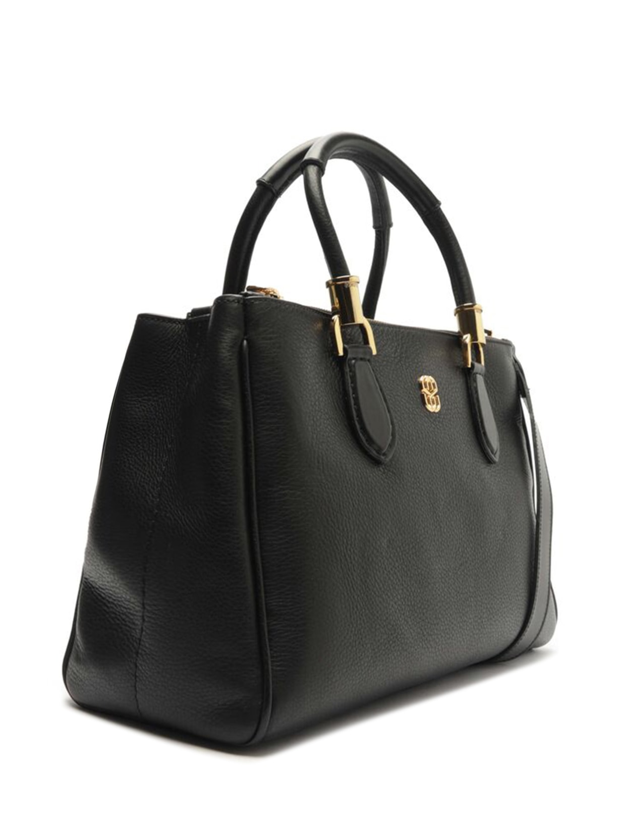 Bolsa Feminina Tote Grande Lorena Cozy Couro Preto Schutz