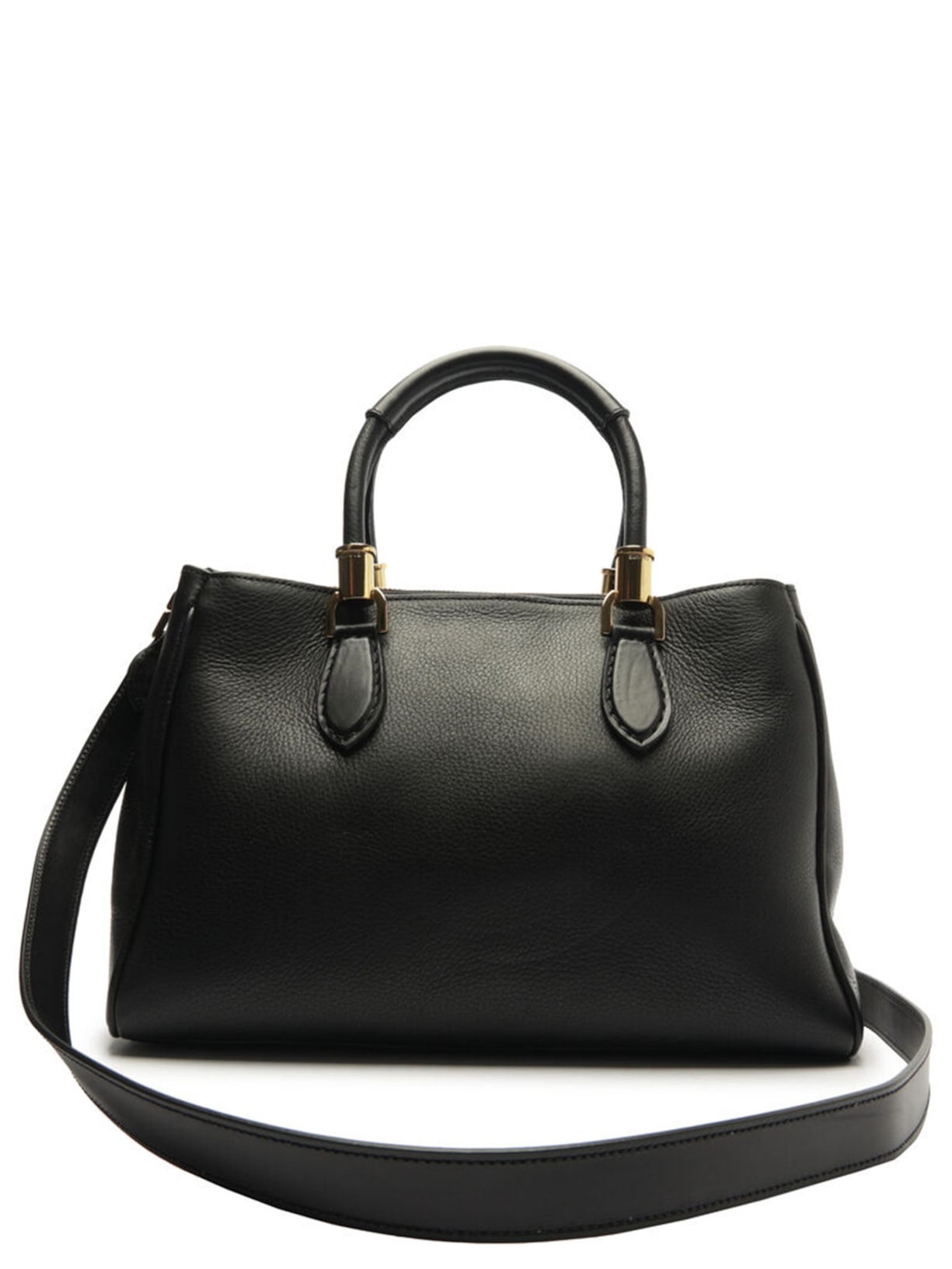 Bolsa Feminina Tote Grande Lorena Cozy Couro Preto Schutz