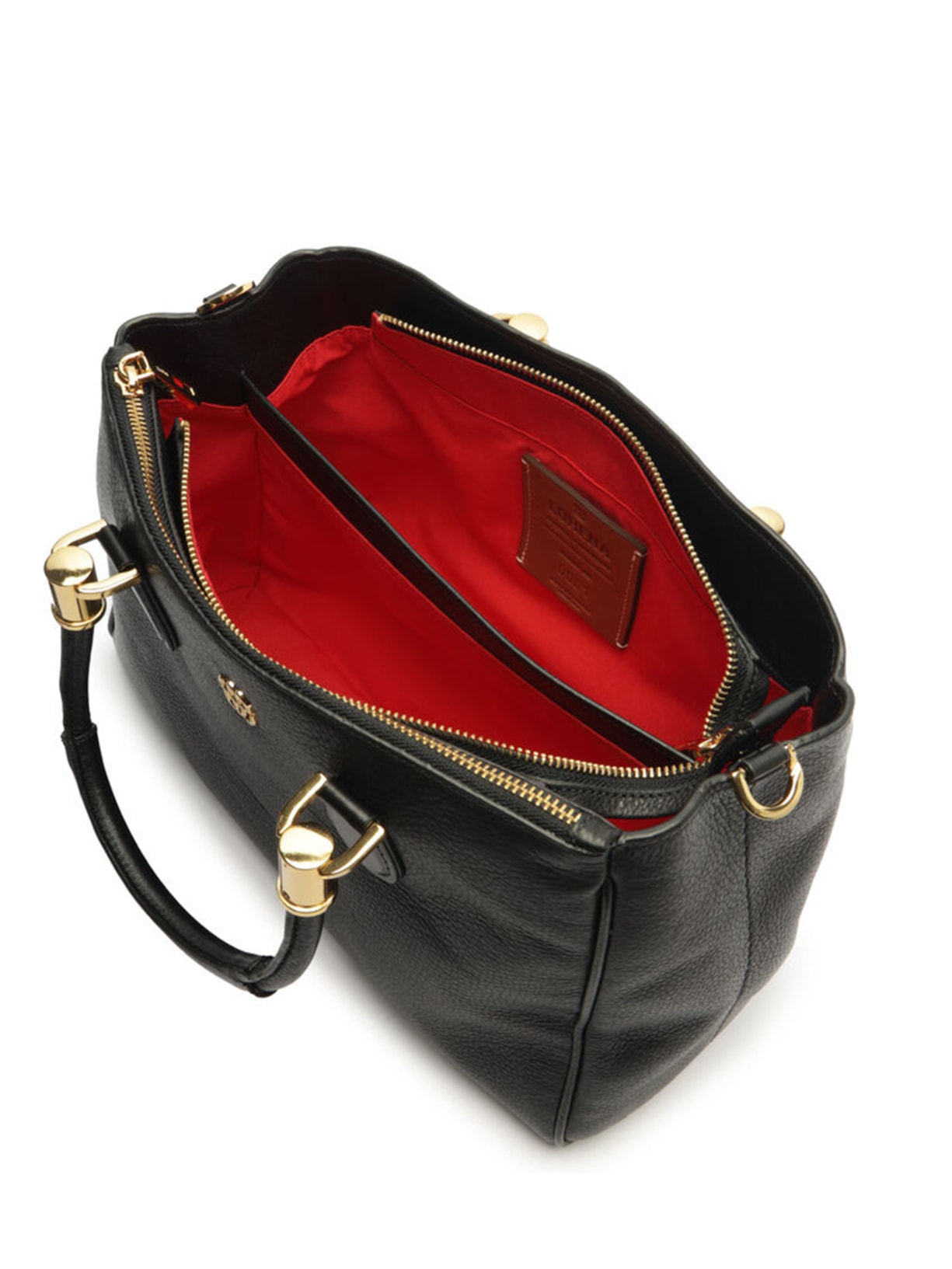 Bolsa Feminina Tote Grande Lorena Cozy Couro Preto Schutz