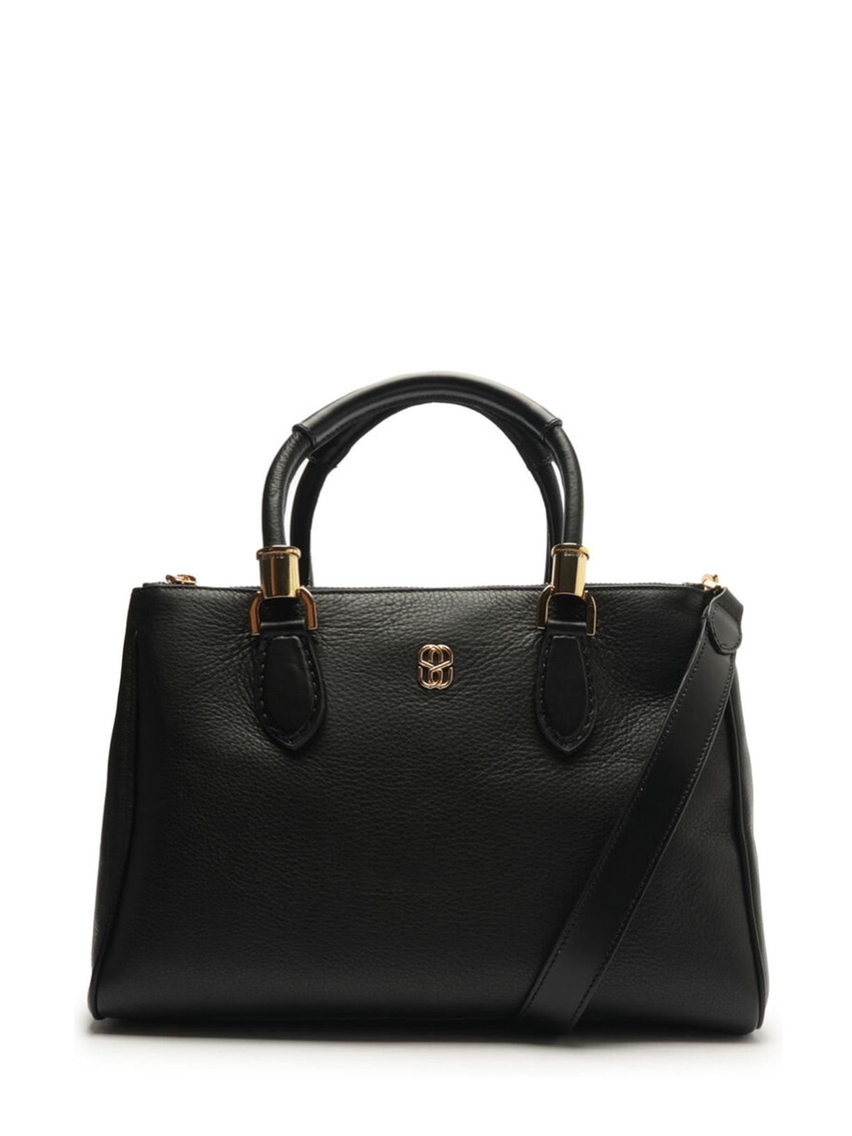 Bolsa Feminina Tote Grande Lorena Cozy Couro Preto Schutz