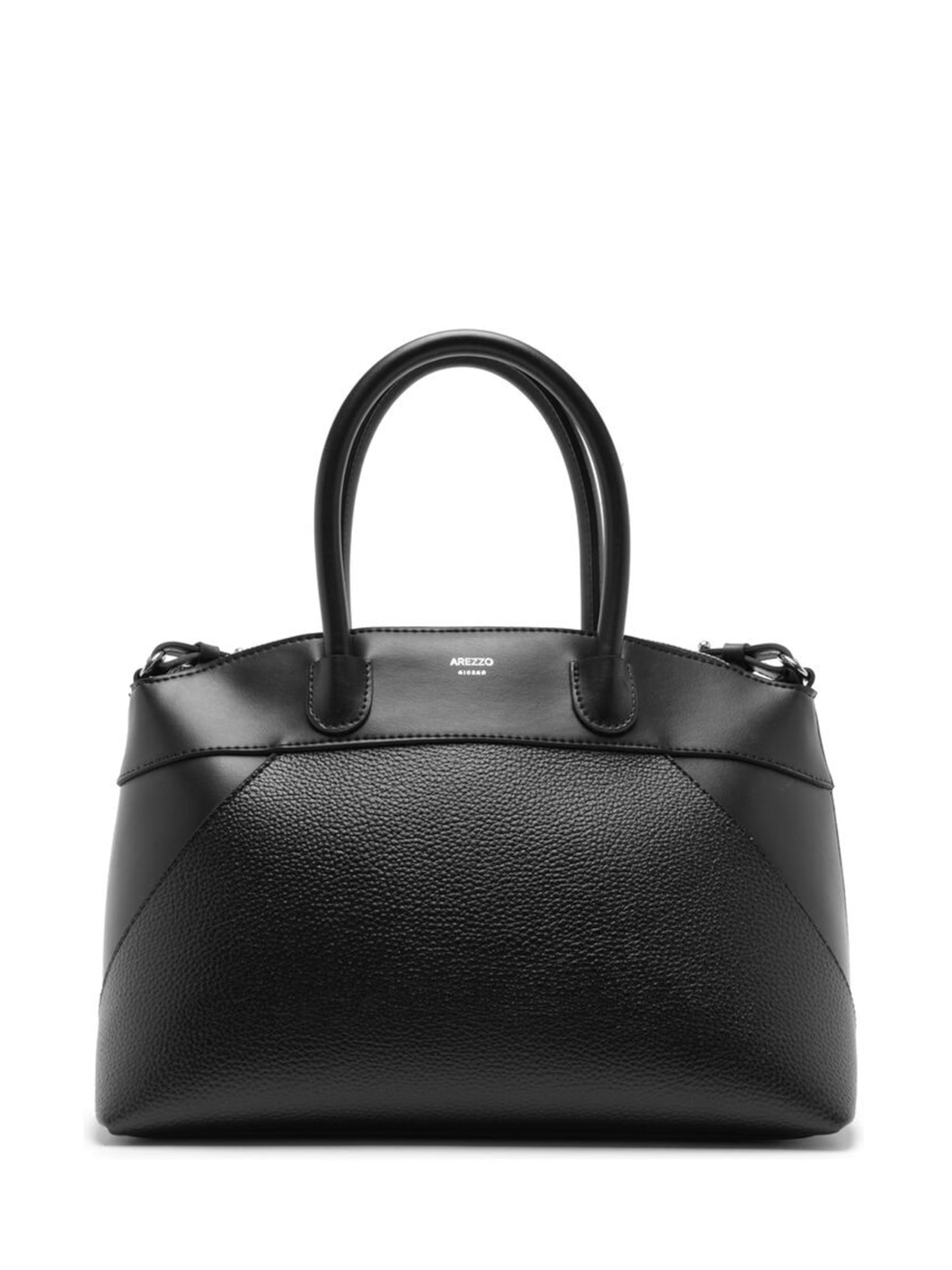 Bolsa Feminina Tote Grande Mix Texturas - Preto