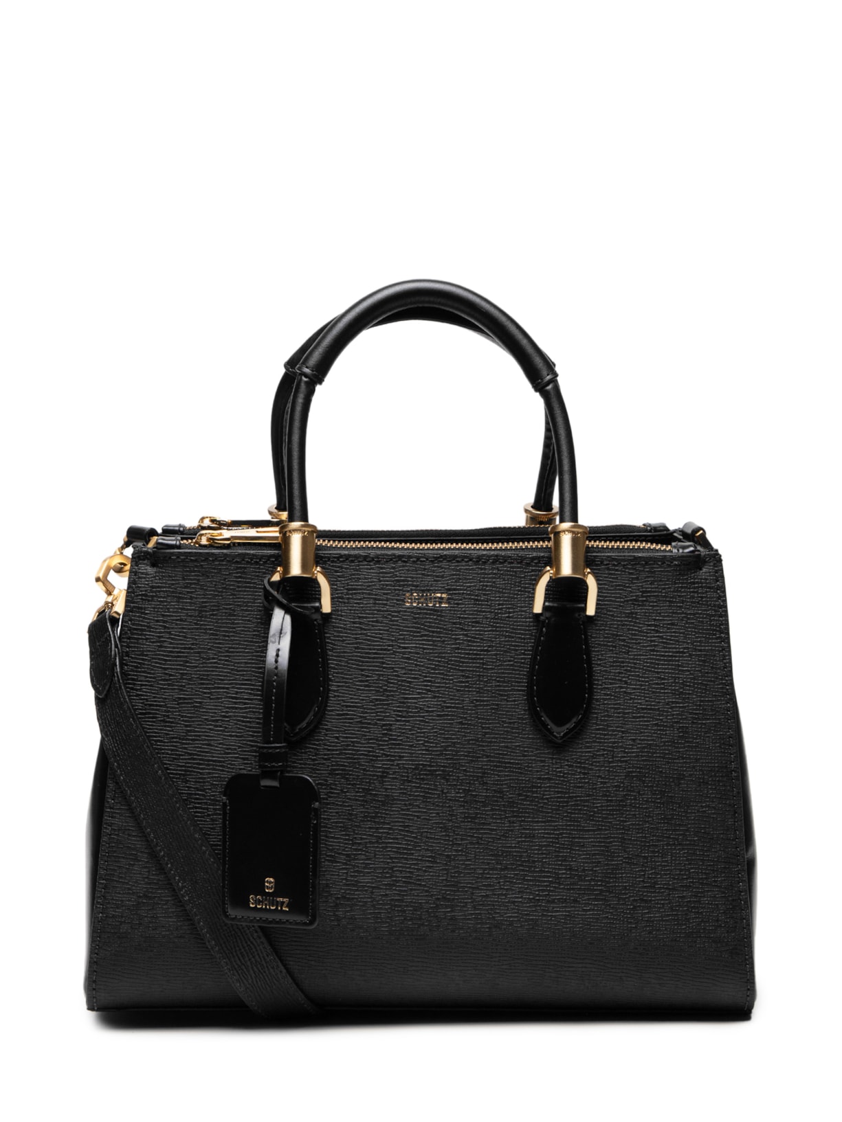 Bolsa Feminina Tote Grande New Lorena Couro - Preto
