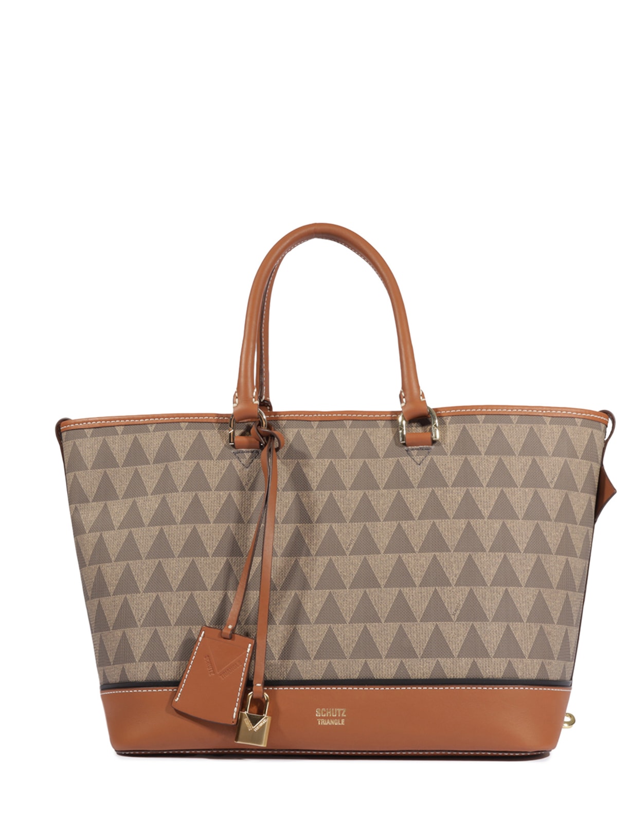 Bolsa Feminina Tote Grande New Triangle Marrom Schutz