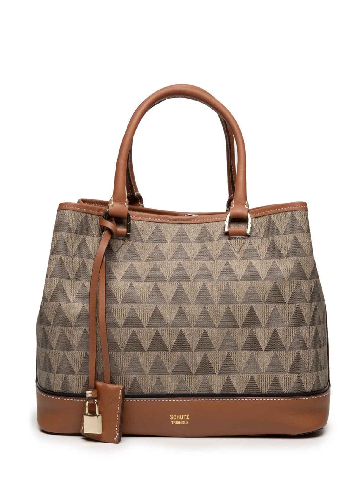 Bolsa Feminina Tote Grande Triangle Cinza Schutz