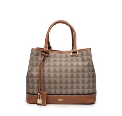 Bolsa Feminina Tote Grande Triangle - Cinza