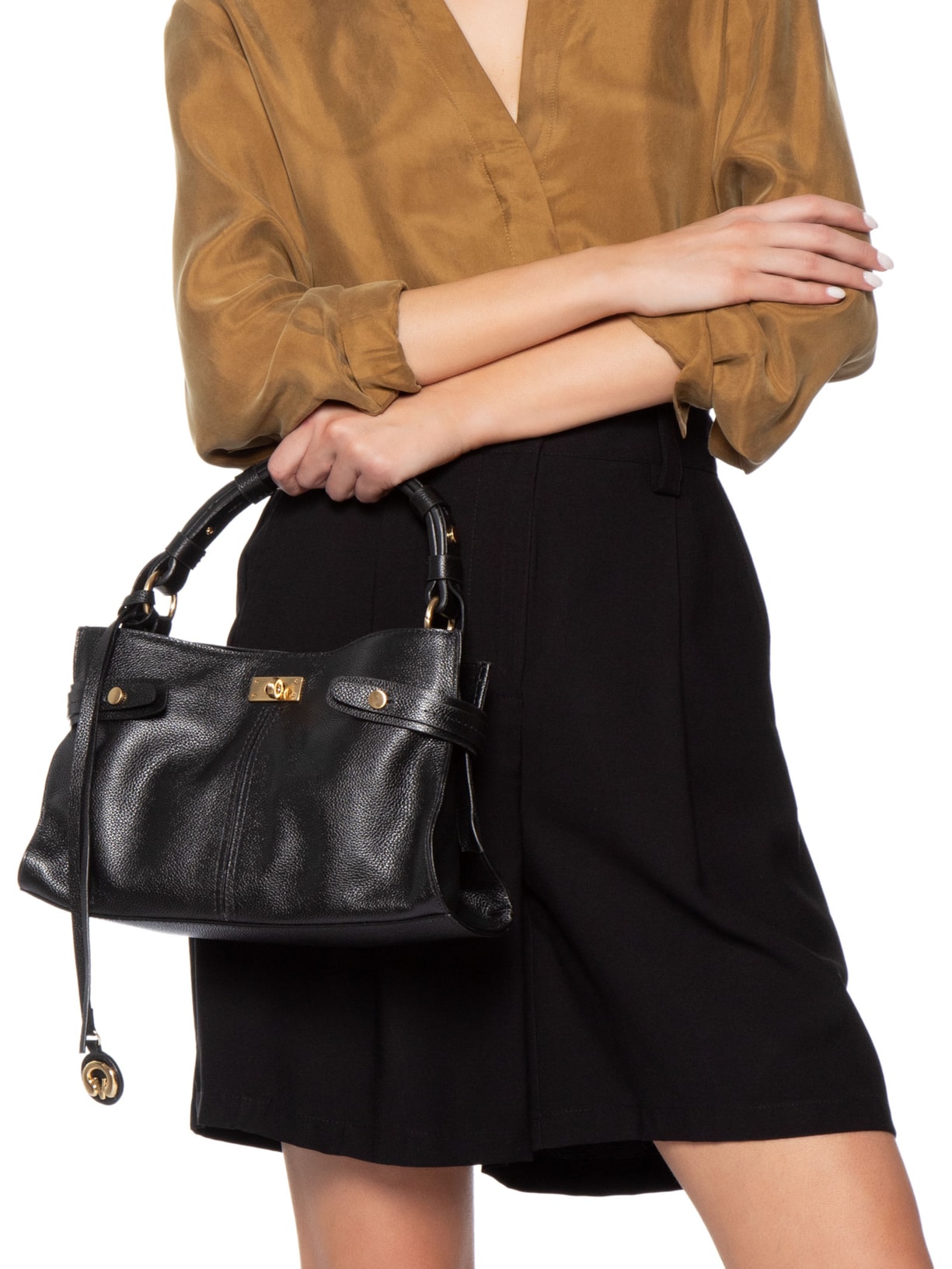 Bolsa Feminina Tote Jordan Média Preto Vicenza
