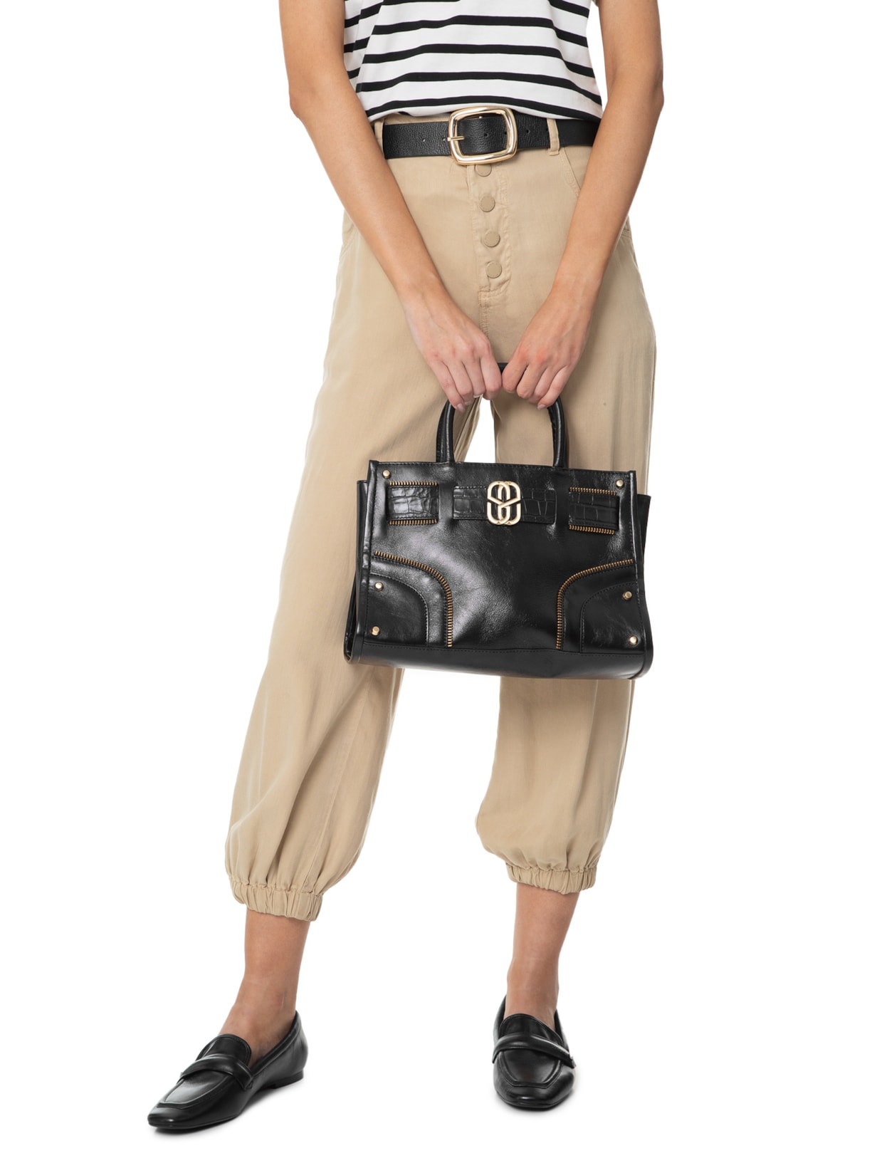 Bolsa Feminina Tote Joss Couro Preto Schutz