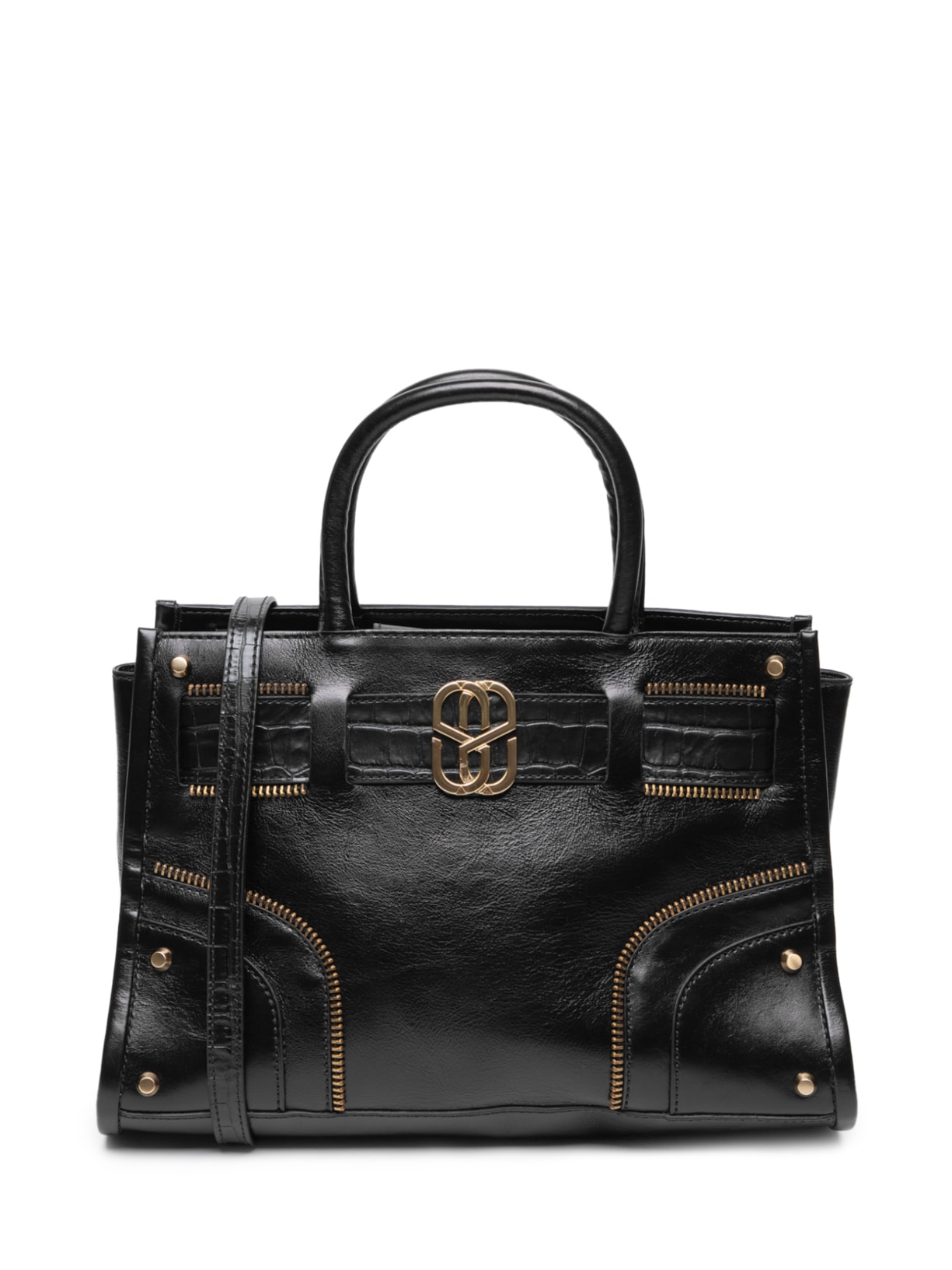 Bolsa Feminina Tote Joss Couro Preto Schutz