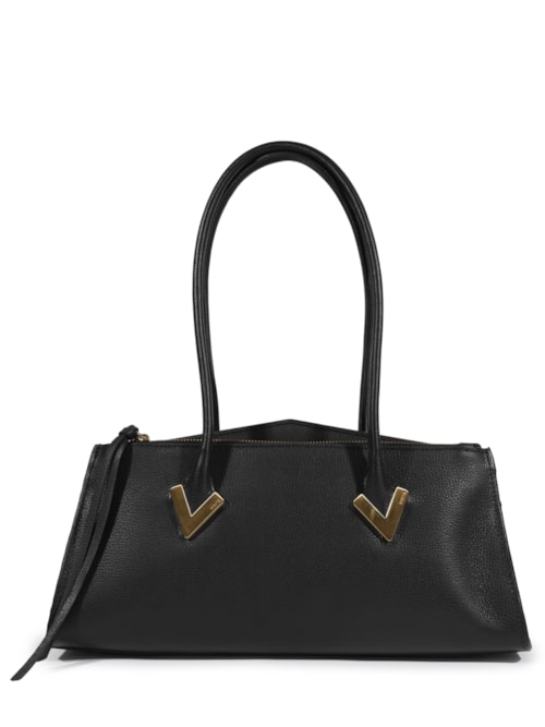 Bolsa Feminina Tote Média Adele Couro - Preto