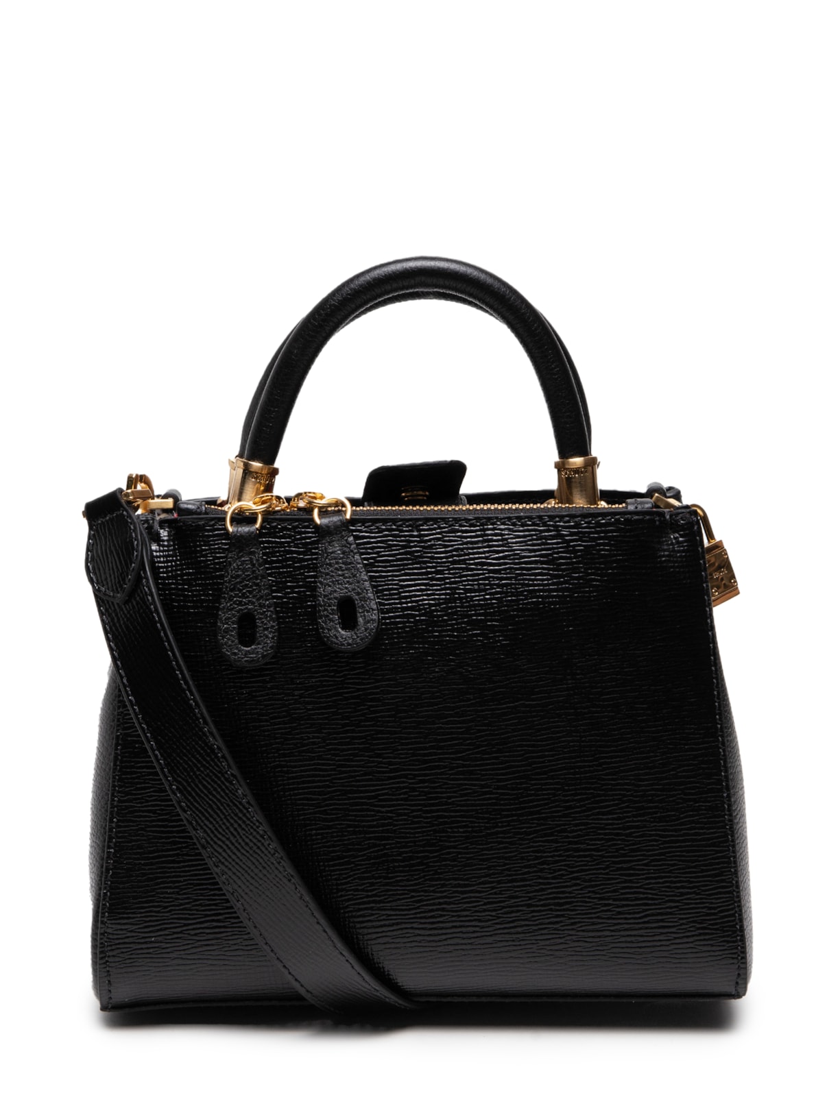 Bolsa Feminina Tote Média Couro Texturizado - Preto