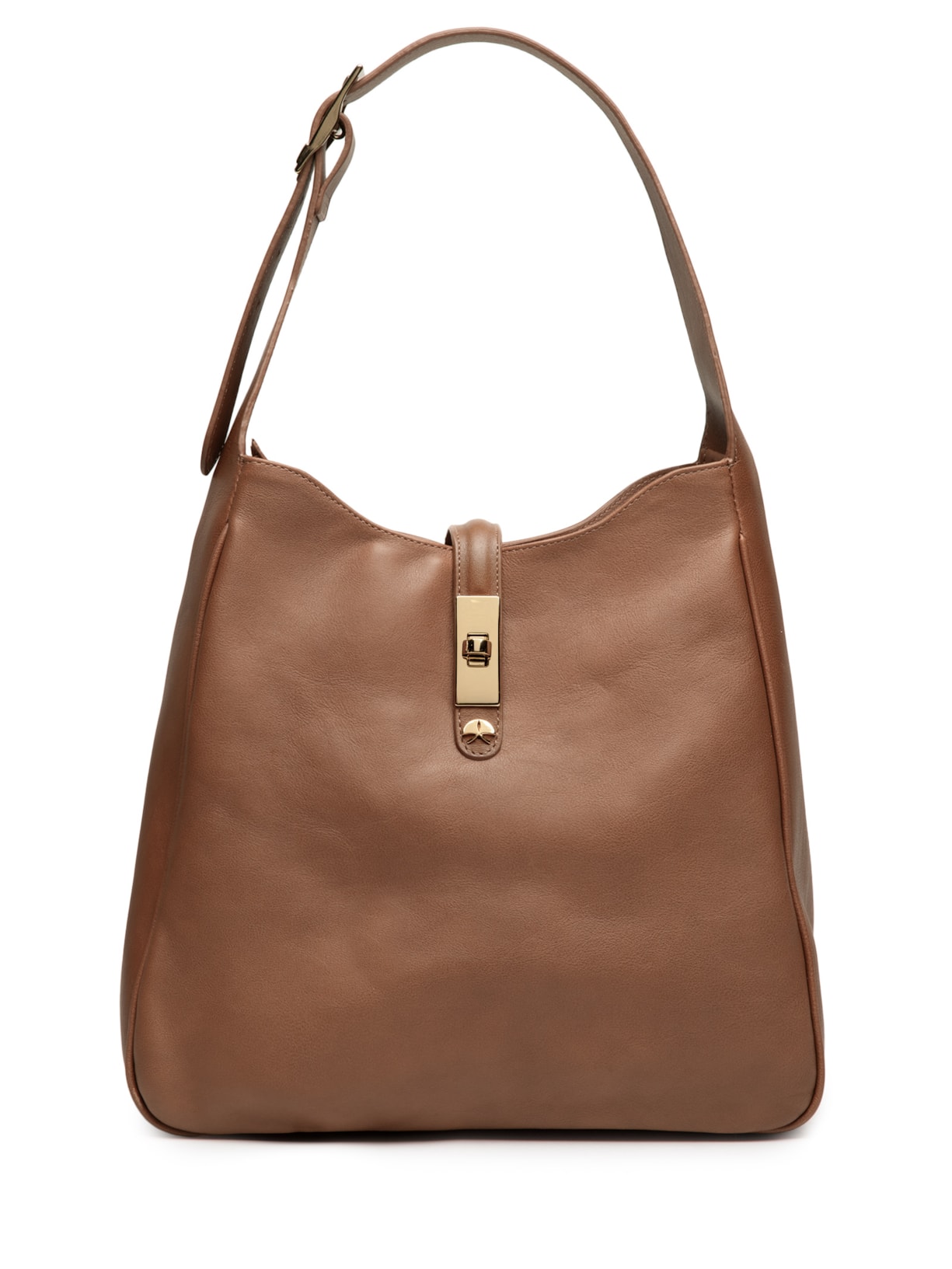 Bolsa Feminina Tote Média Em Couro – Marrom Luiza Barcelos