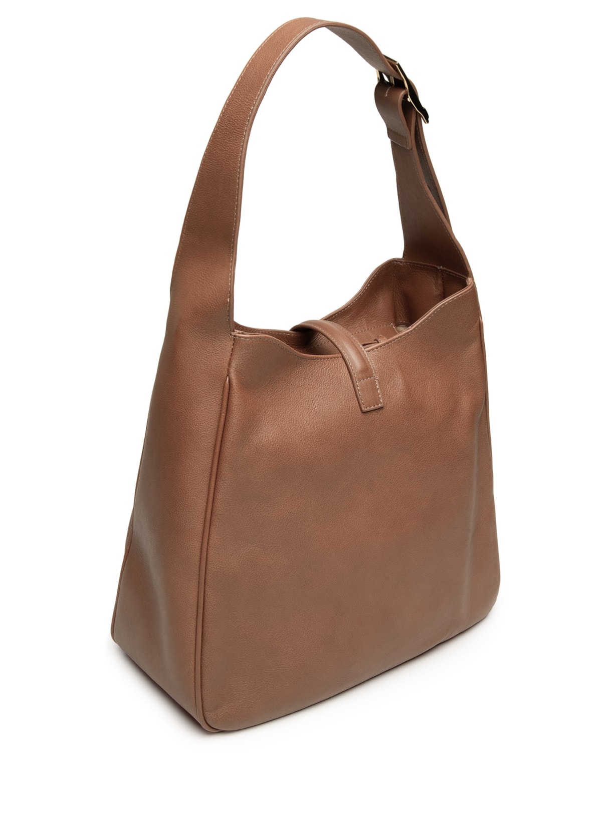 Bolsa Feminina Tote Média Em Couro – Marrom Luiza Barcelos