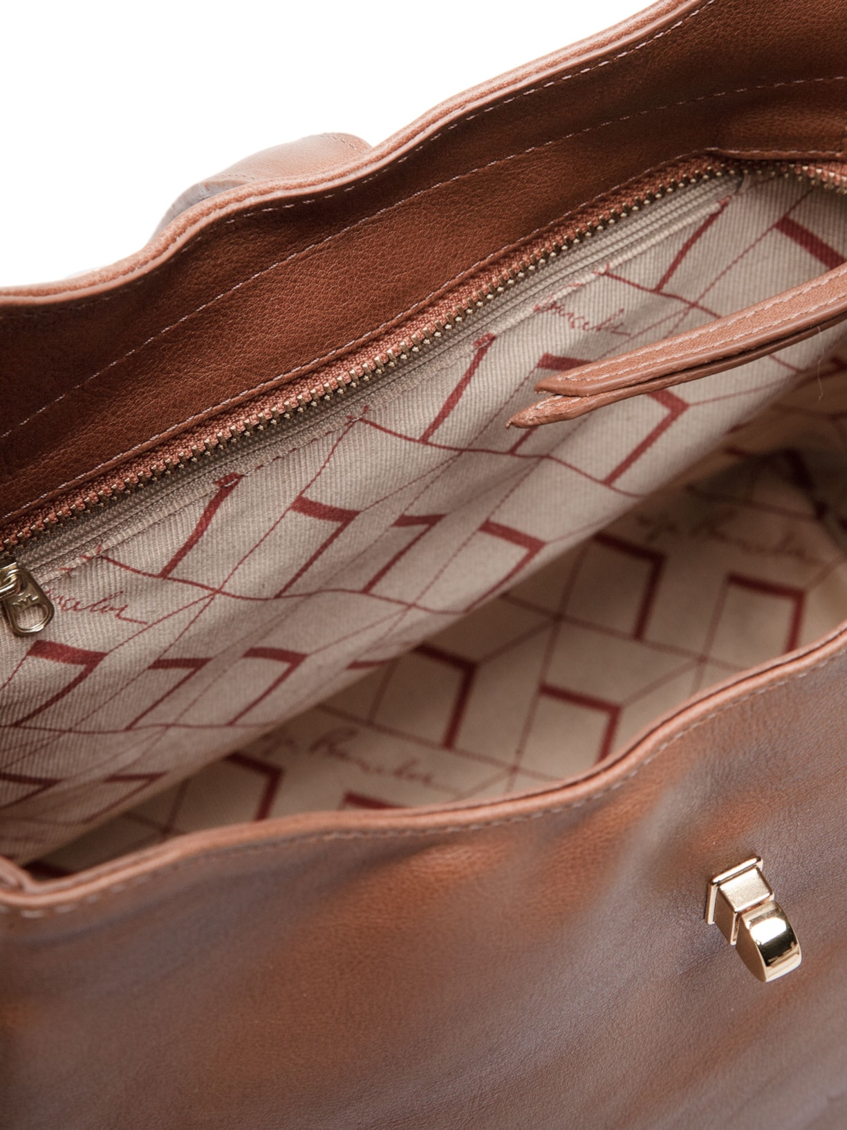 Bolsa Feminina Tote Média Em Couro – Marrom Luiza Barcelos