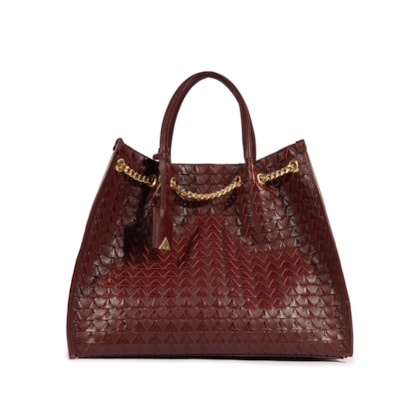 Bolsa Feminina Tote Rebecca Couro - Vinho