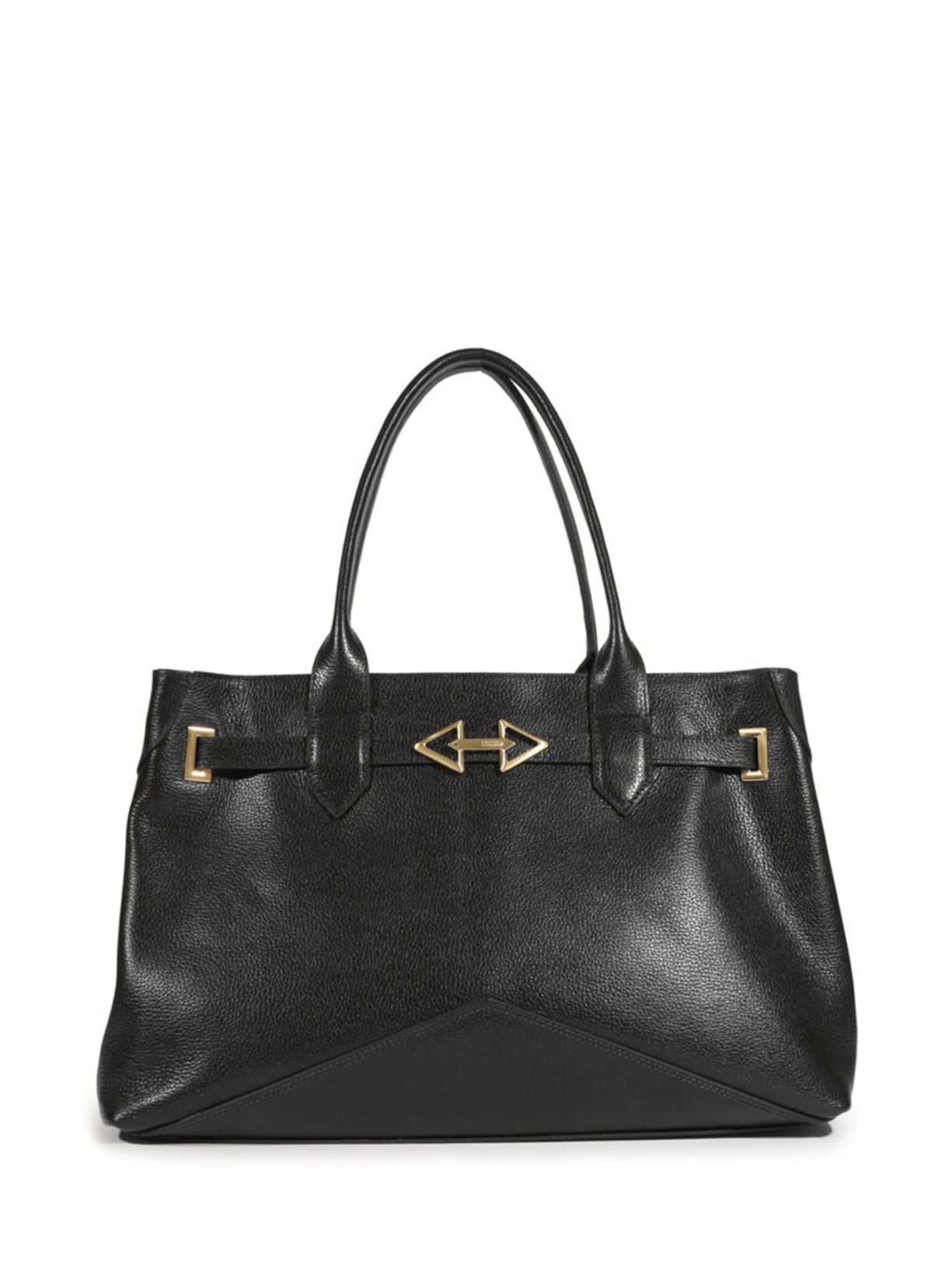 Bolsa Feminina Tote Sally Grande de Couro - Preto