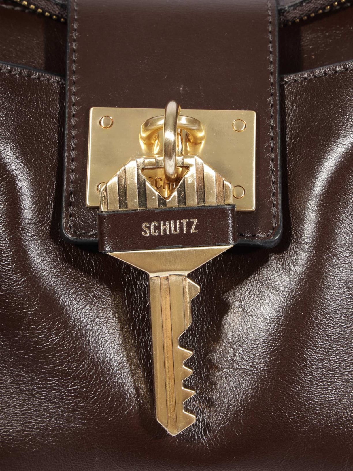 Bolsa Feminina Tote The Secret Couro Marrom Schutz