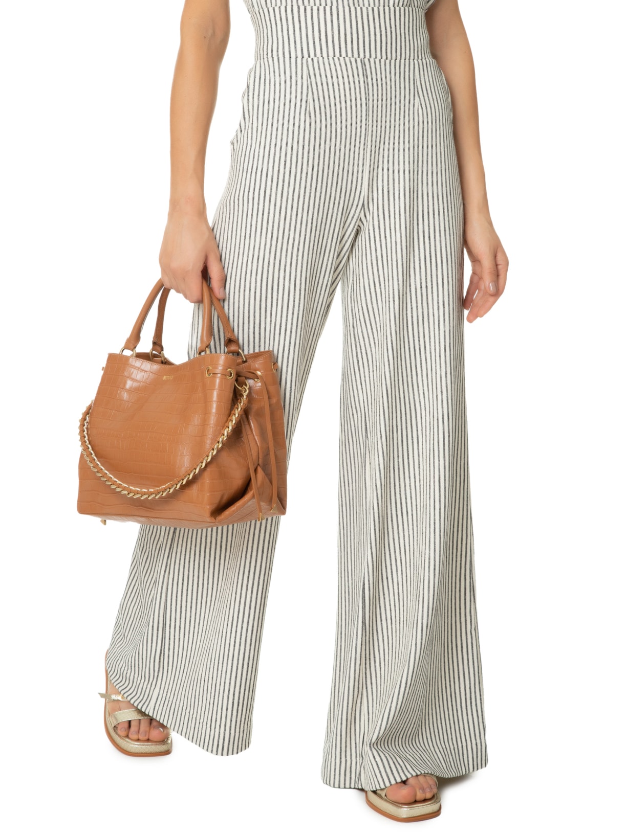 Bolsa Feminina Tote Tiracolo Bag All Couro Croco Marrom Schutz