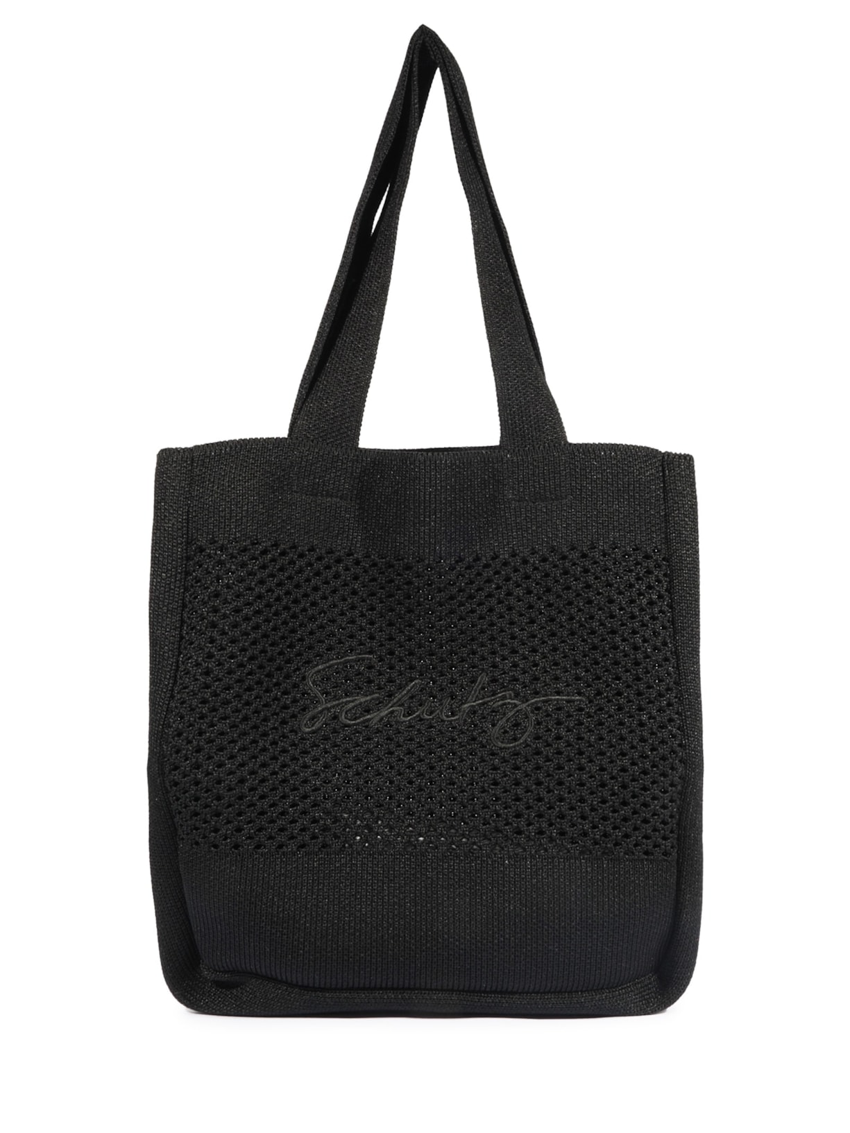 Bolsa Feminina Tote Tricot - Preto