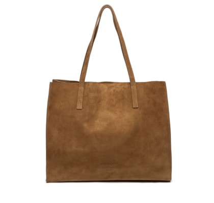 Bolsa Feminina Tote Yvi Camurça - Marrom