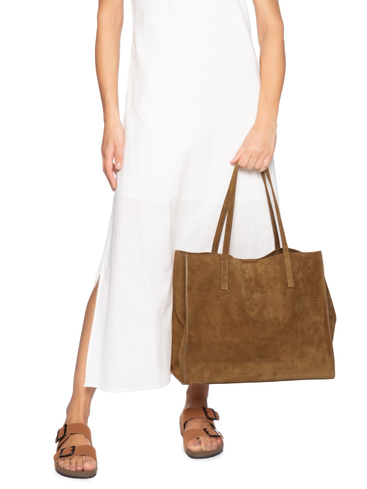 Bolsa Feminina Tote Yvi Camurça Marrom Osklen