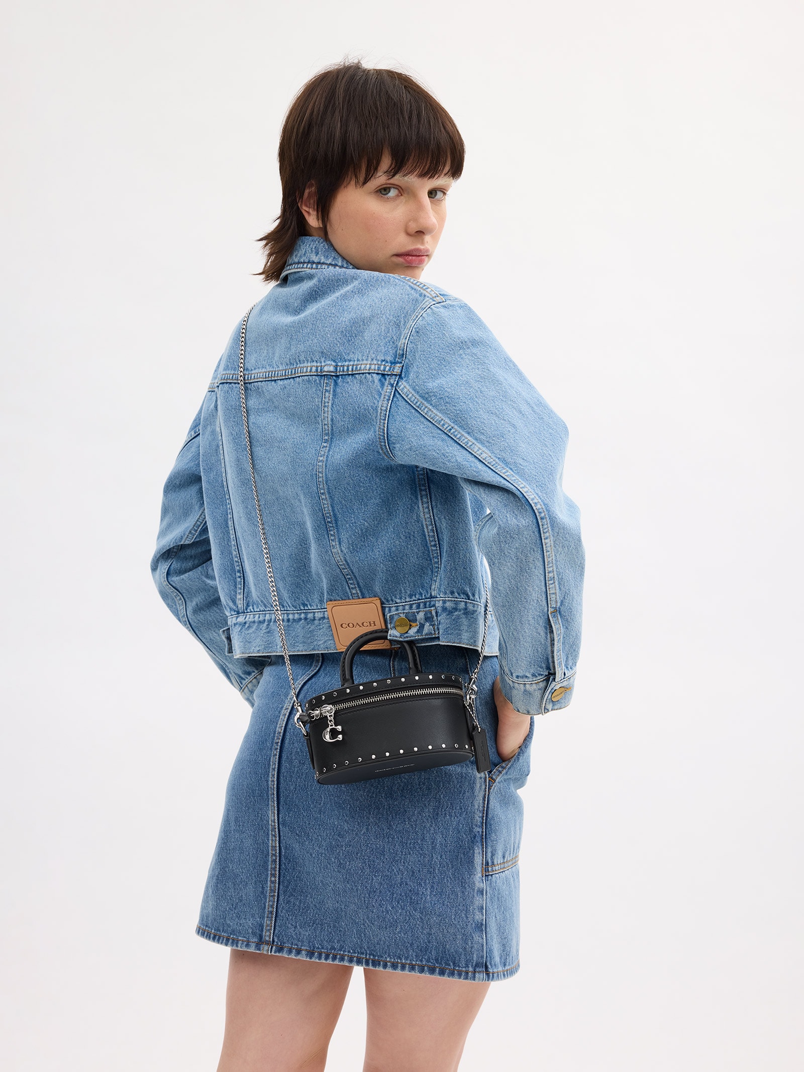 Coach - Bolsa Feminina Trail Crossbody 17 With Rivets - Preto