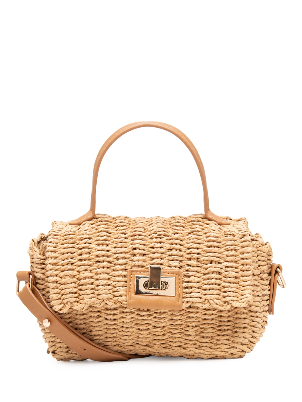 Bolsa Feminina Trama De Tela - Bege