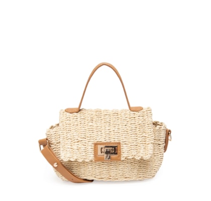 Bolsa Feminina Trama De Tela - Off White