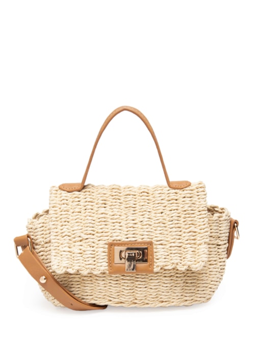 Bolsa Feminina Trama De Tela - Off White