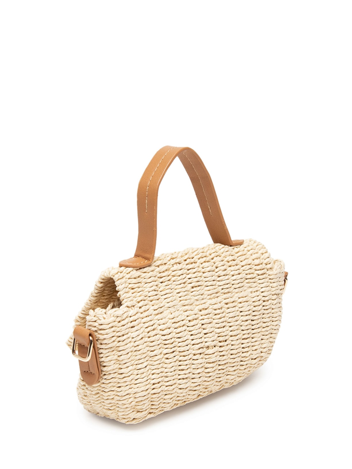 Bolsa Feminina Trama De Tela Off White Basiq